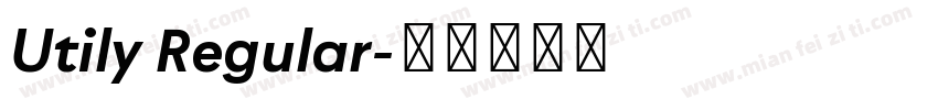Utily Regular字体转换
